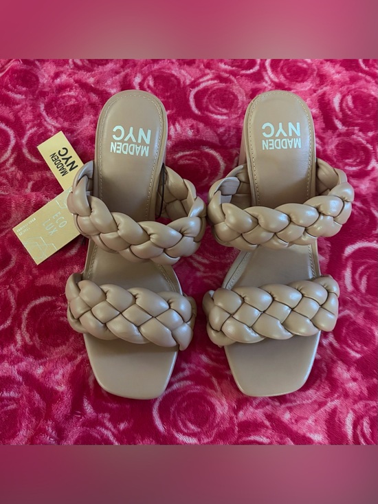 Madden Nyc Shoes - ❤️Madden NYC Women's Tan Braided Slide Sandals Size 8 New